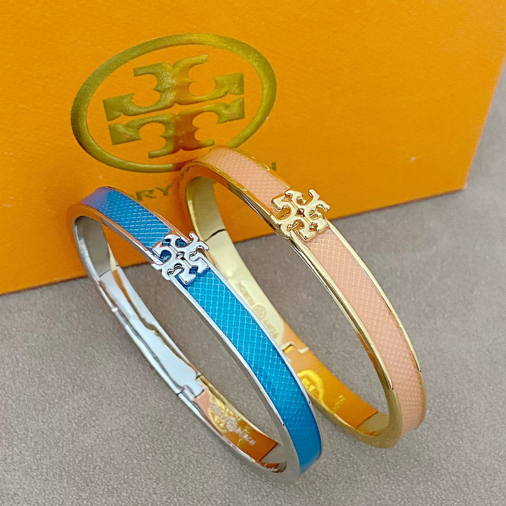 Tory Burch Logo Enamel Drip Glaze Bracelet